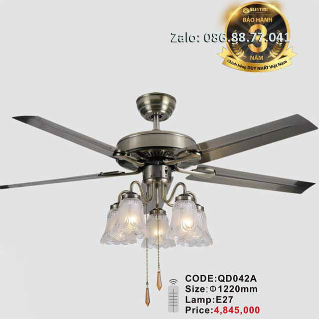 Quạt trần đèn cao cấp QD042A 1 quat-tran-den-cao-cap-qd042a