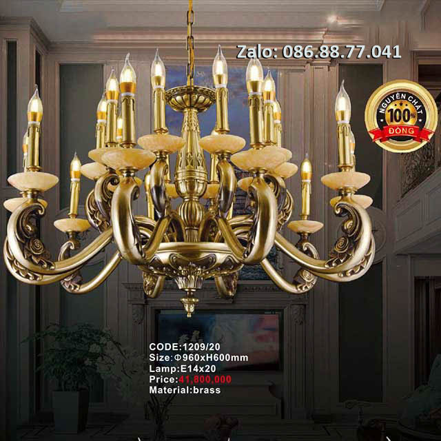 Đèn Chùm Đồng bát đá 1209/20 1 den-chum-dong-bat-da-1209-20