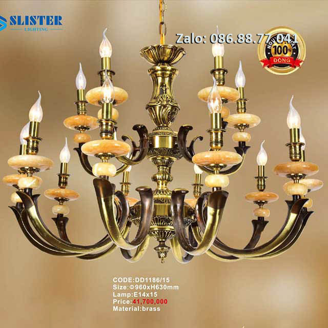 Đèn Chùm Đồng bát đá DD1186/15 1 den-chum-dong-bat-da-dd1186-15
