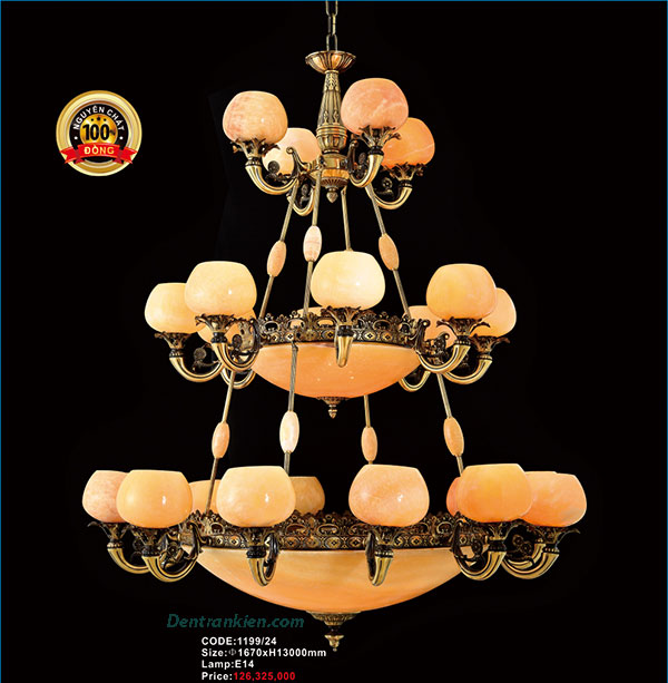 Đèn Chùm Đồng bát đá 1199/24 1 den-chum-dong-bat-da-1199-24