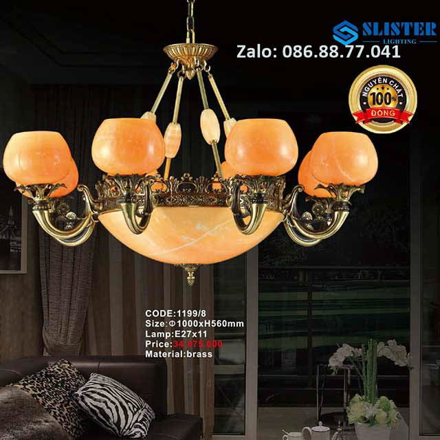 Đèn Chùm Đồng bát đá 1199/8 1 den-chum-dong-bat-da-1199-8