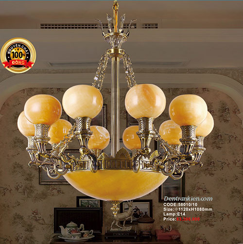 Đèn Chùm Đồng bát đá 58010/10 1 den-chum-dong-bat-da-58010-10