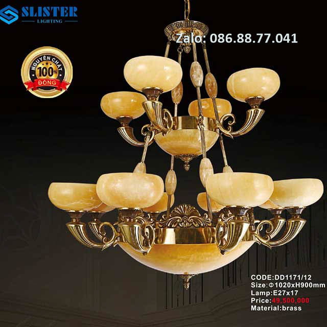 Đèn Chùm Đồng bát đá DD1171/12 1 den-chum-dong-bat-da-dd1171-12