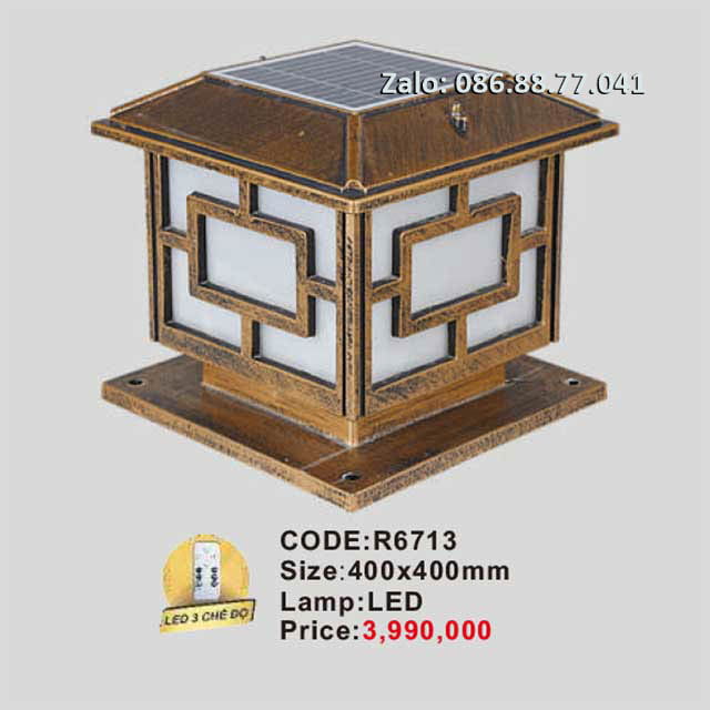 Đèn trụ cổng NLMT R6713-400