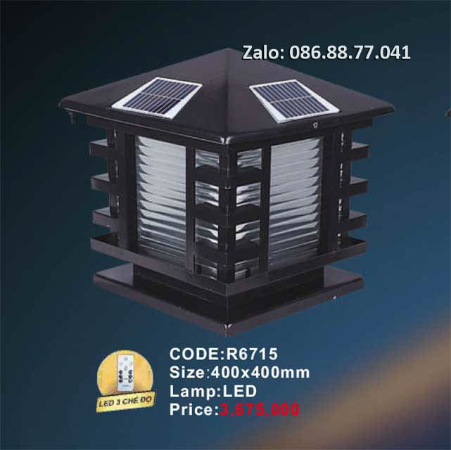 Đèn trụ cổng NLMT R6715-400