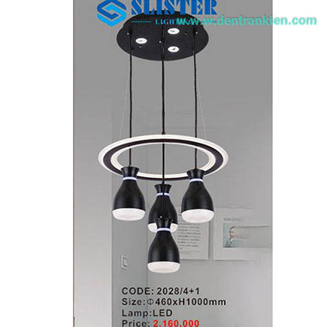 Đèn thả bàn ăn 2028/4+1 1 den-tha-ban-an-2028-41