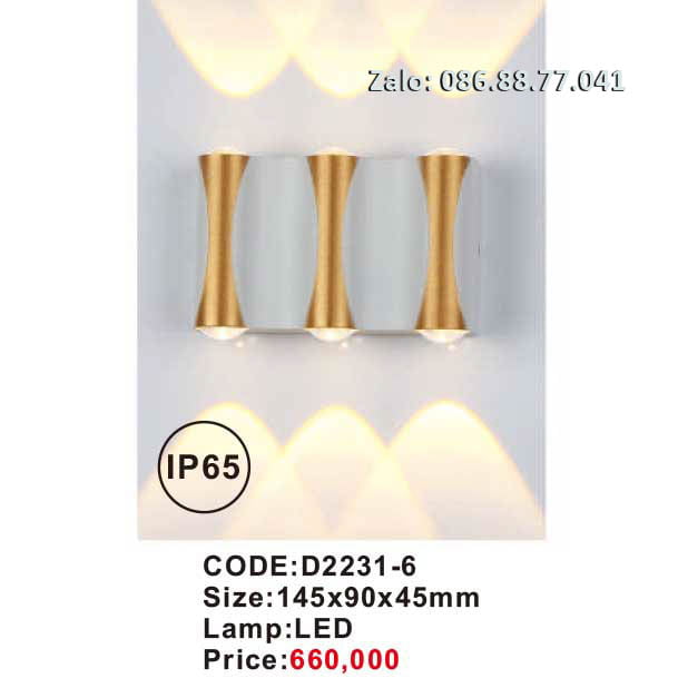 Đèn led hắt tường D2231-6