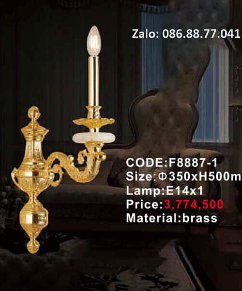 Đèn tường đồng nến F8887-1