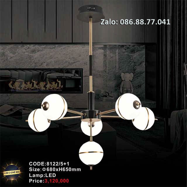 Đèn chùm trang trí 8122/5+1 1 den-chum-trang-tri-8122-51