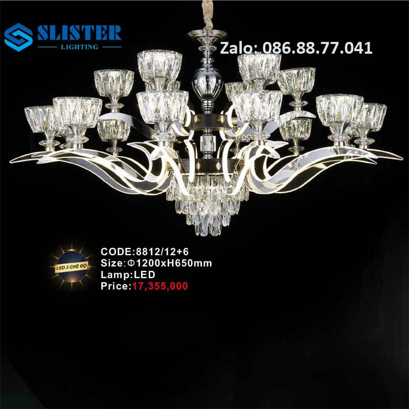 Đèn chùm Led 8812/12+6 1 den-chum-led-8812-126