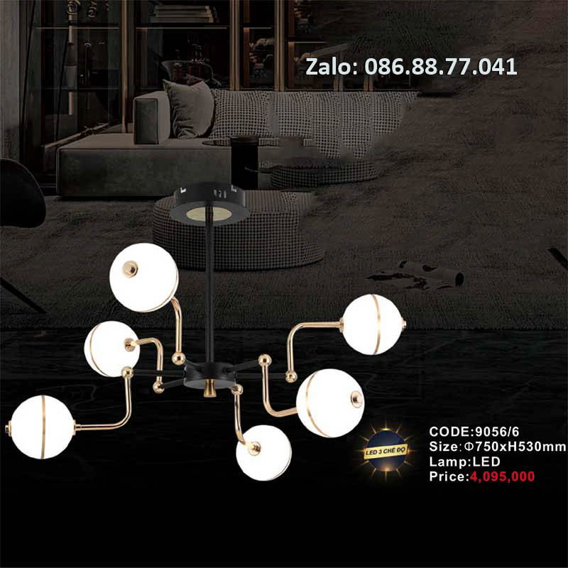 Đèn chùm led thả trần 9056/6 1 den-chum-led-tha-tran-9056-6