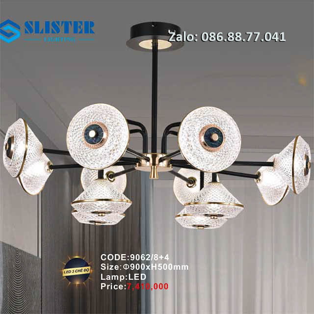 Đèn chùm led thả trần 9062/8+4 1 den-chum-led-tha-tran-9062-84
