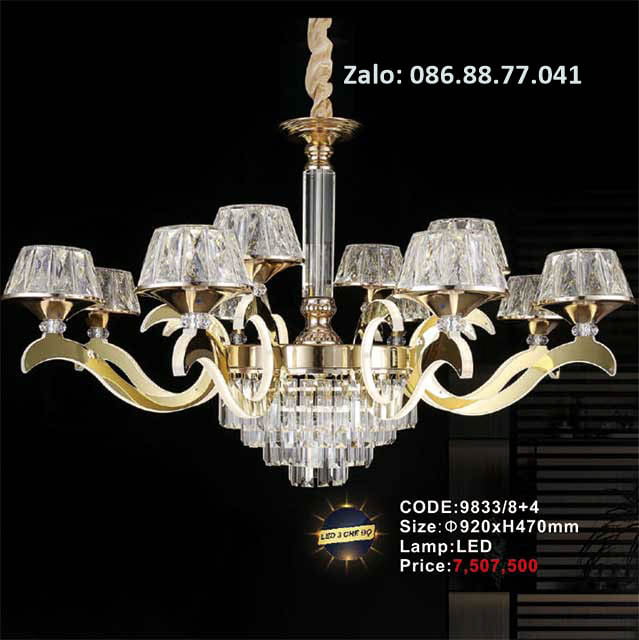 Đèn chùm led 9833/8+4 1 den-chum-led-9833-84