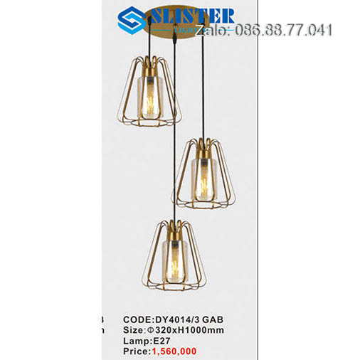 Đèn thả nghệ thuật DY4014/3 GAB