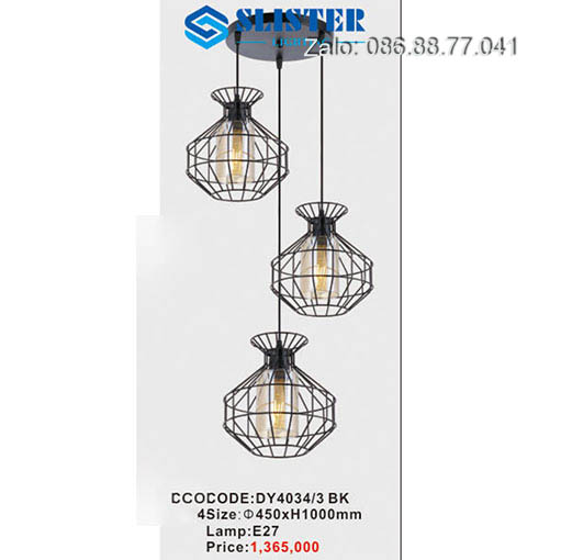 Đèn thả nghệ thuật DY4036/3 BK 2 den-tha-nghe-thuat-dy4034-3-bk
