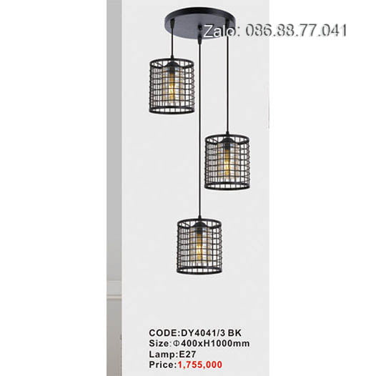 Đèn thả trang trí DY4041/3 BK