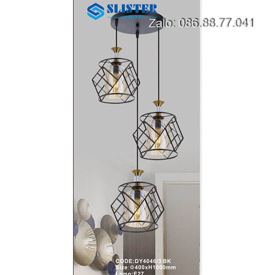 Đèn thả trang trí DY4046/3 BK