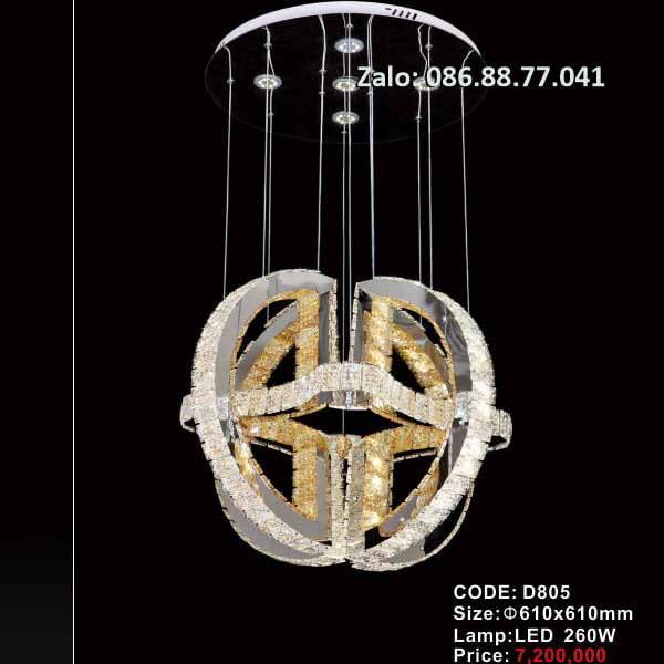 Đèn thả pha lê D805