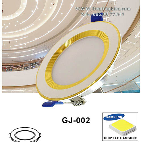 Đèn âm trần led 3W GJ-001 3 den am tran cao cap GJ 002