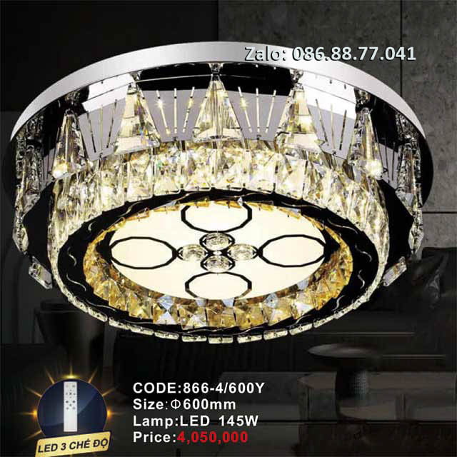 Đèn mâm ốp trần kính 866-4Y