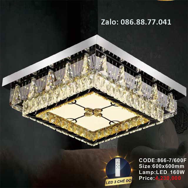 Đèn ốp trần pha lê 866-7F