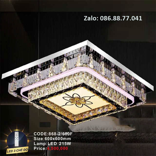 Đèn ốp trần pha lê 868-2F