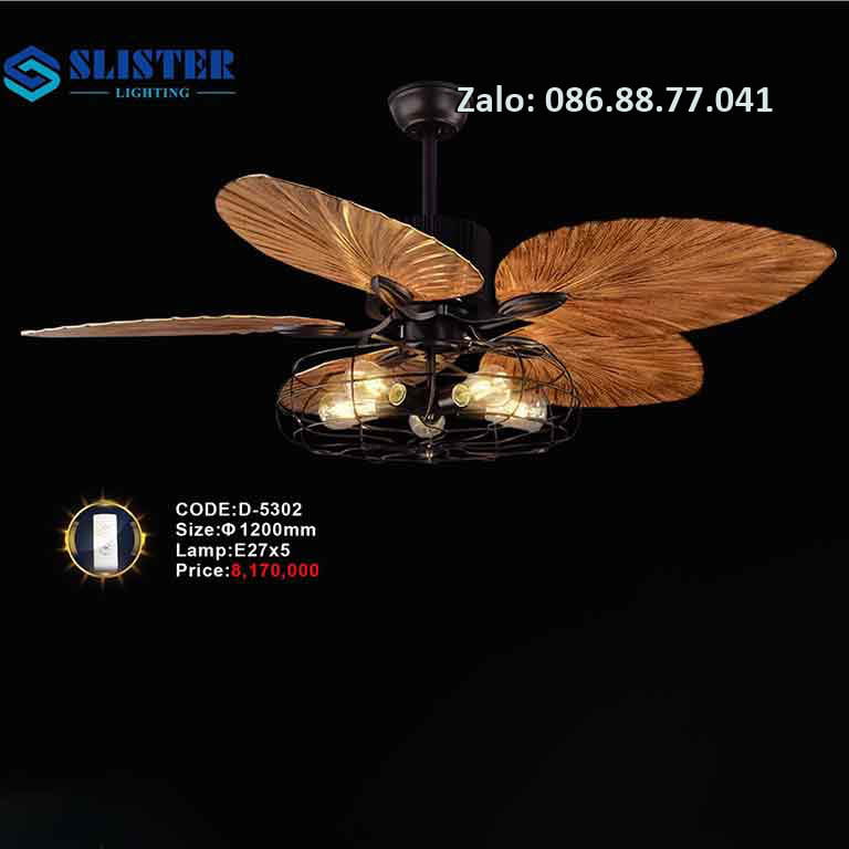 Quạt trần đèn D-5302 1 quat-tran-den-d-5302