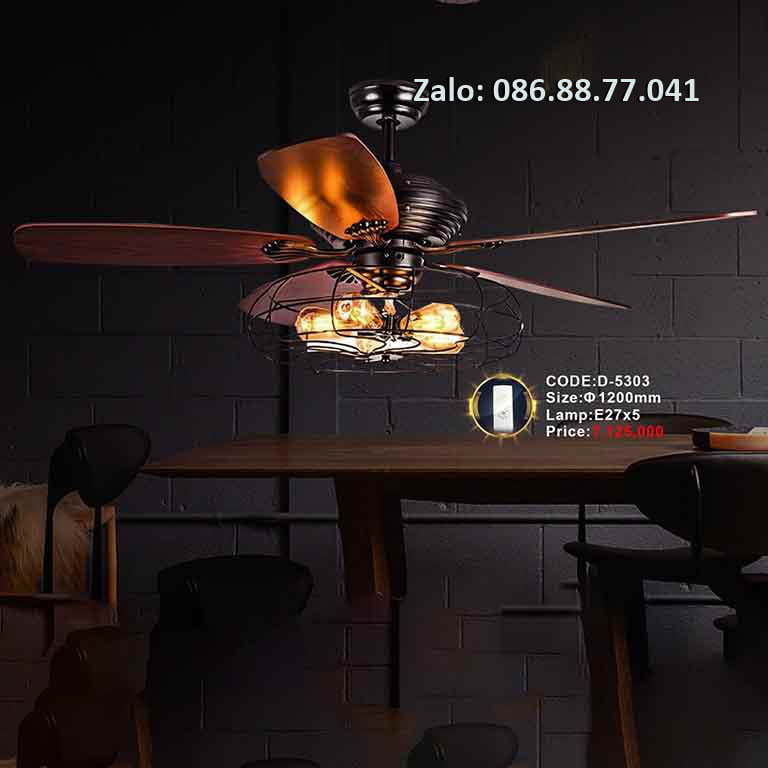 Quạt trần đèn D-5303 1 quat-tran-den-d-5303