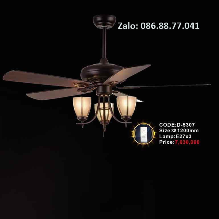Quạt trần đèn D-5307 1 quat-tran-den-d-5307