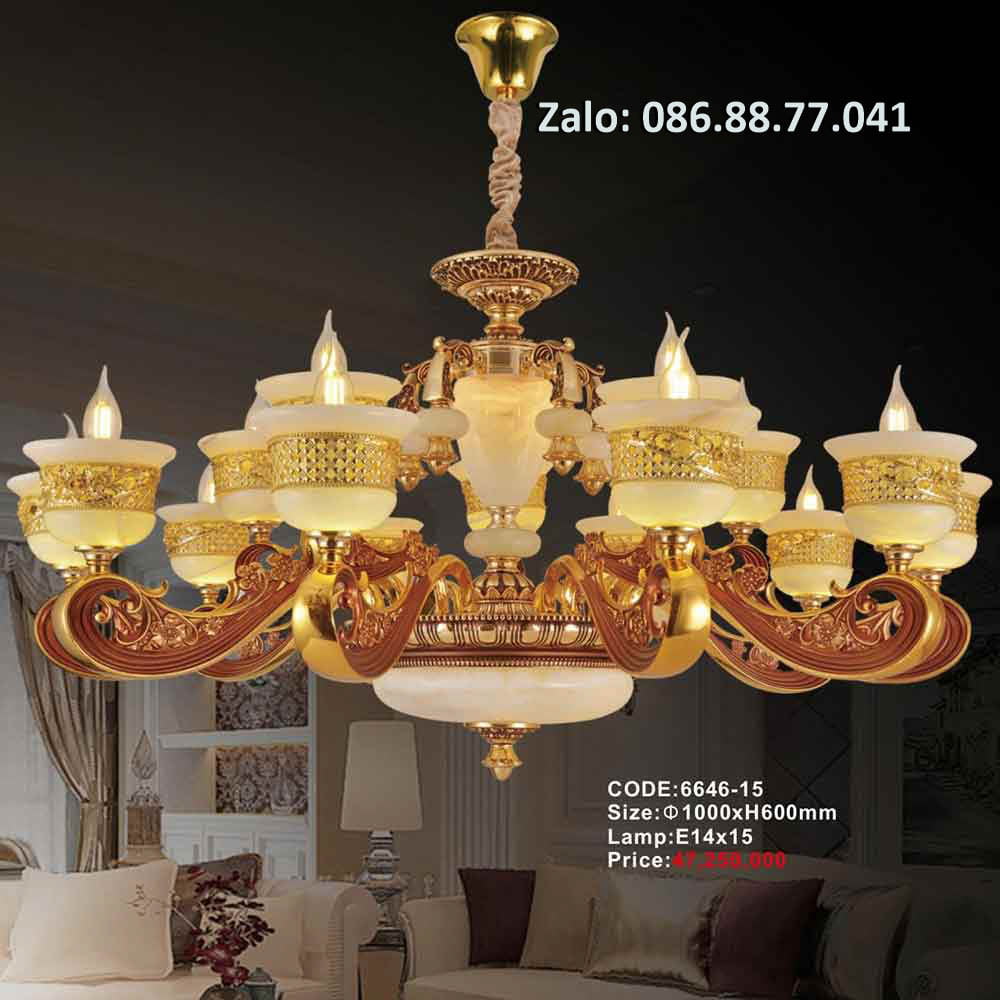 Đèn Chùm Đồng đá 8001/24+6 2 den-chum-dong-da-6646-15