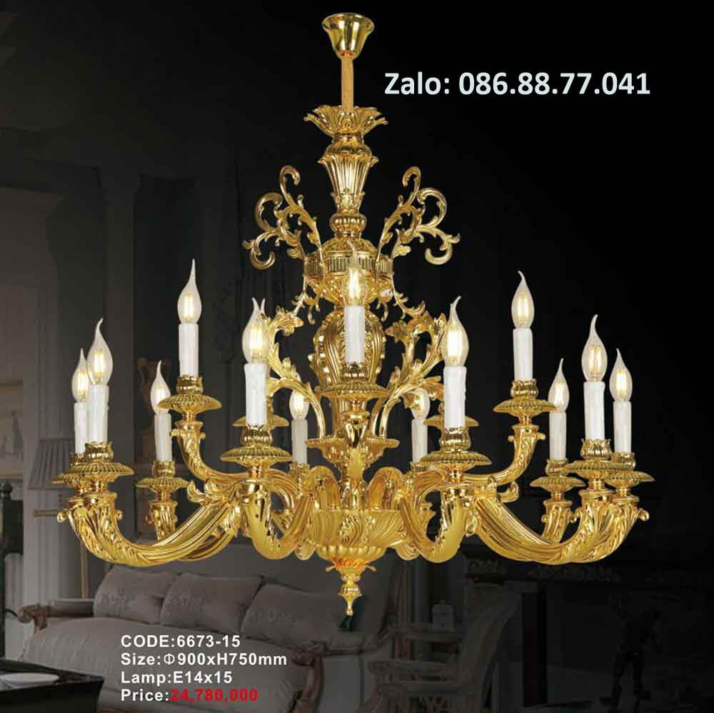 Đèn Chùm Đồng 6673-15 1 den-chum-dong-6673-15