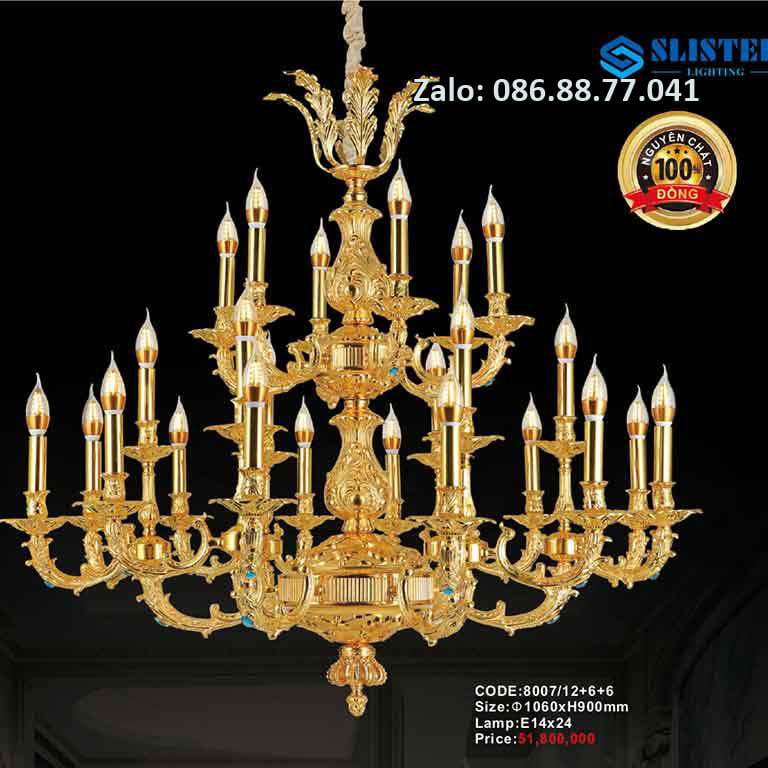 Đèn Chùm Đồng 8007/12+6+6 1 den-chum-dong-8007-1266