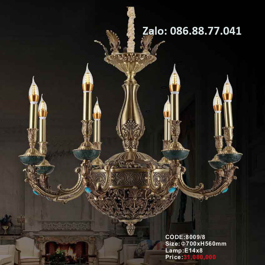 Đèn Chùm Đồng 8009/8 1 den-chum-dong-8009-8