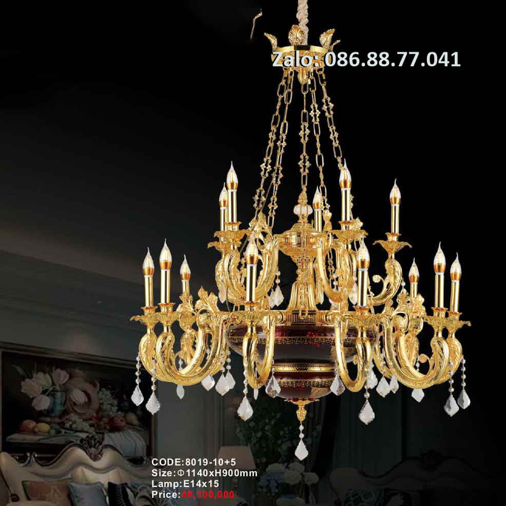 Đèn Chùm Đồng 8020-30 2 den-chum-dong-8019-105