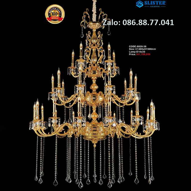 Đèn Chùm Đồng 8020-30 1 den-chum-dong-8020-30