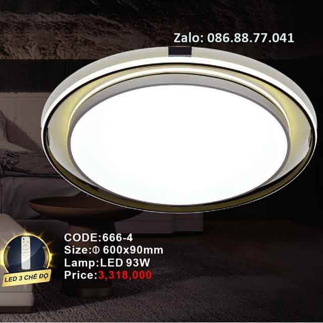 Đèn mâm led ốp trần 666-4