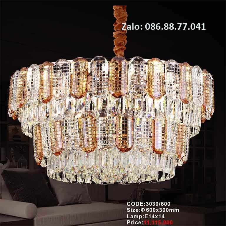 Đèn thả trần pha lê 3039/600 1 den-tha-tran-pha-le-3939-600