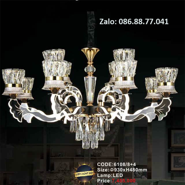 Đèn chùm Led 6108/8+4 1 den-chum-led-6108-84