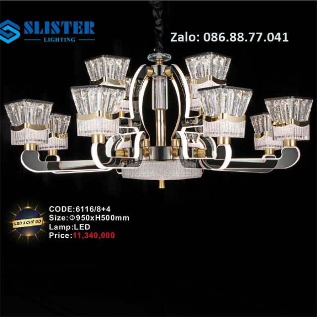 Đèn chùm Led 6116/8+4 1 ĐÈN LED CHÙM TRANG TRÍ ĐẸP