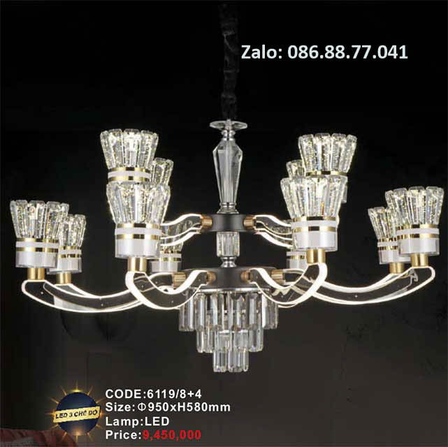 Đèn chùm Led 6119/8+4 1 den-chum-led-6119-84