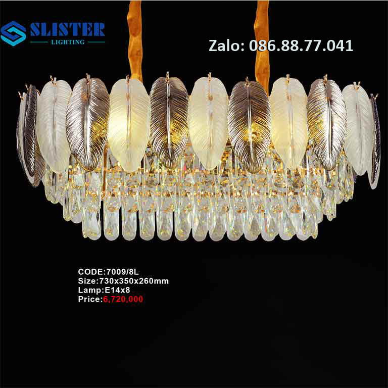 Đèn thả chùm lông vũ 7009/8S 2 den-tha-chum-long-vu-7009-8l