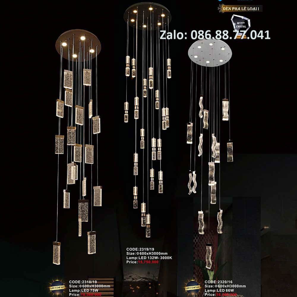 Đèn pha lê thông tầng 2320/16 1 den-pha-le-thong-tang-2318-19