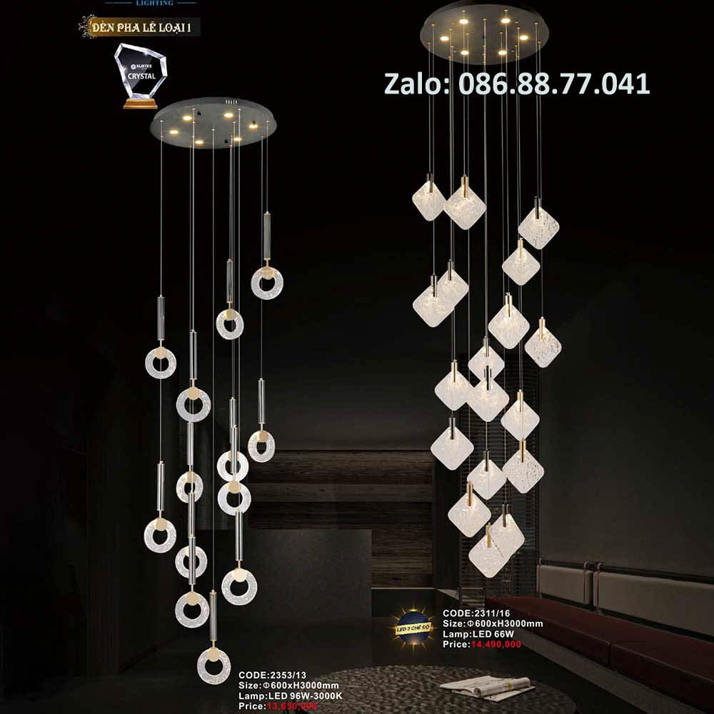 Đèn thông tầng pha lê 2311/16