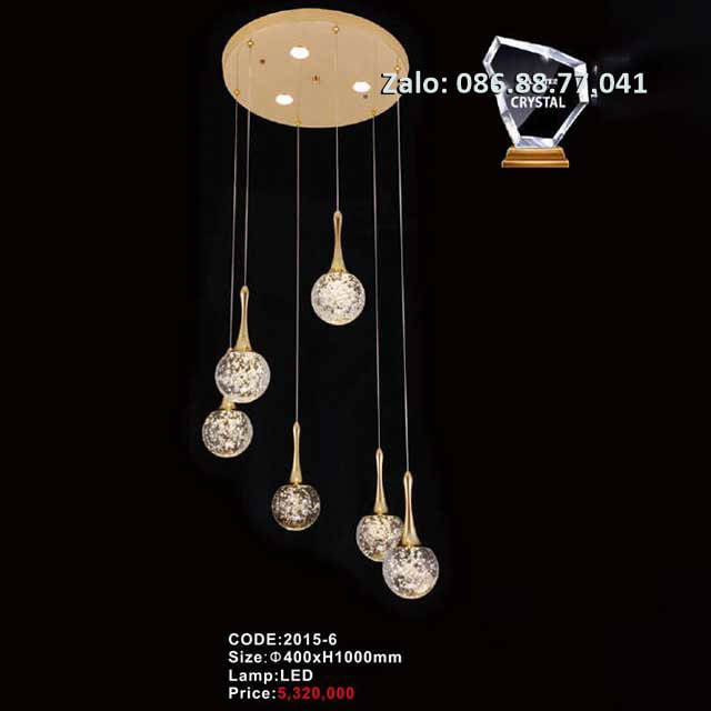 Đèn thả trần pha lê 2015-6