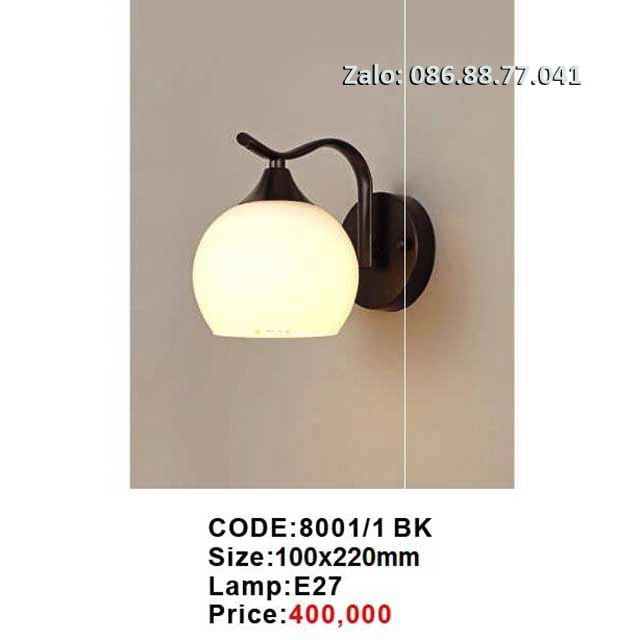 Đèn tường trang trí 8001/1 BK