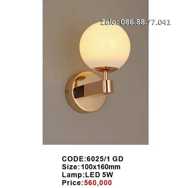 Đèn tường thủy tinh 6025/1 GD