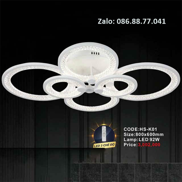 Đèn mâm led ốp trần HS-K01