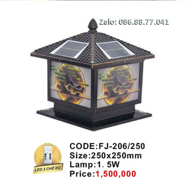 Đèn trụ cổng NLMT FJ-206/250