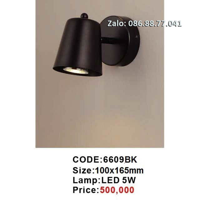 Đèn led gắn tường 6609BK