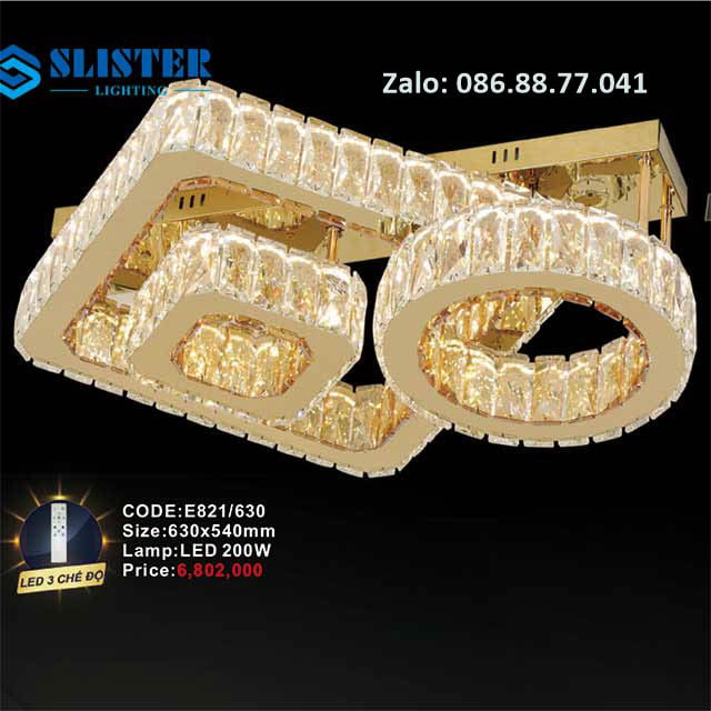 Đèn ốp trần pha lê E821/630
